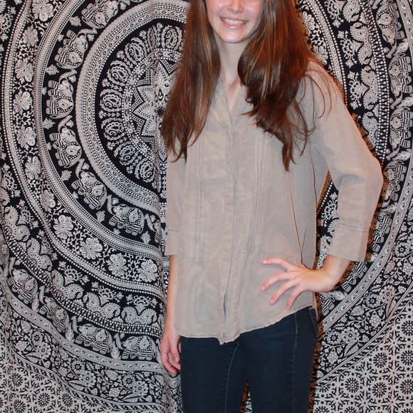 taupe dress shirt - Picture 1 of 2