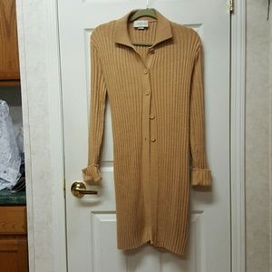 Long tan sweater