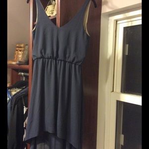 Navy high low dress