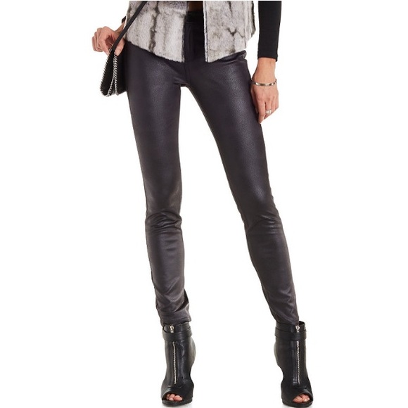 Refuge Faux Leather Skinny Jeans