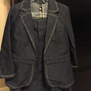 Ladies denim jacket and skirt size 10