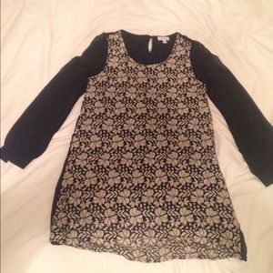 Charming Charlie floral dress /w sheer sleeves