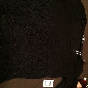 Black long sleeve floral shirt