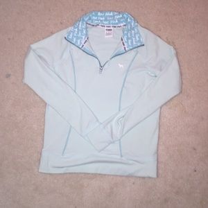 VS PINK Half zip quarter zip mint  blue pullover😍