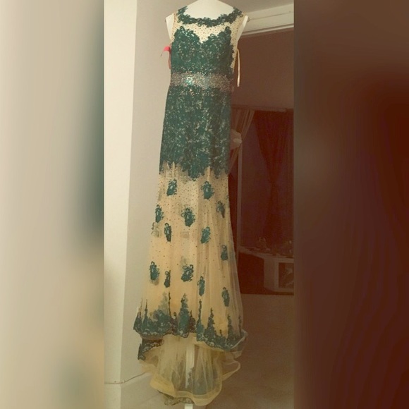 Camille La Vie beaded evening gown