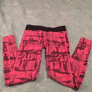UnderArmour cold gear pink black pants small