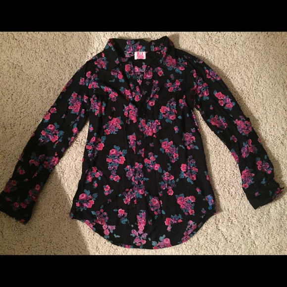 Billabong floral button down