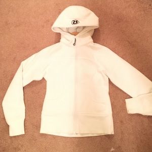 lululemon White Scuba Hoodie