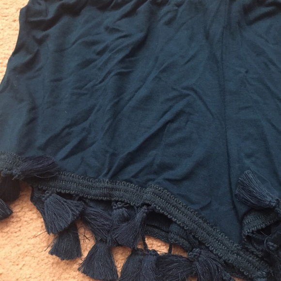 Super cute blue tasseled cotton forever 21 shorts - Picture 2 of 2