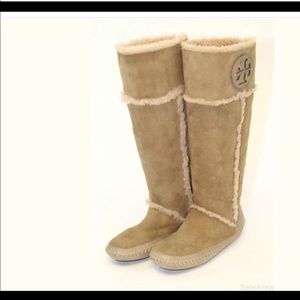 Tory burch tall suede boots