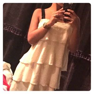 Cream, layered "flapper" dress