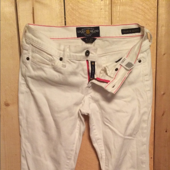 Lucky brand Charlie skinny white jeans