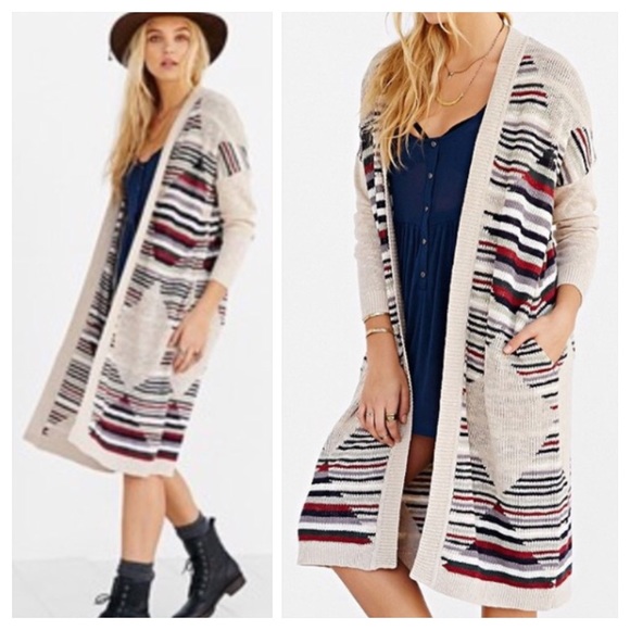 Urban Outfitters Open Long Cozy Maxi Cardigan - Picture 1 of 4