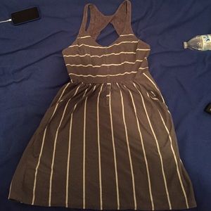 Oneil open back striped dress!