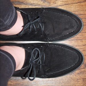 black suede shoes