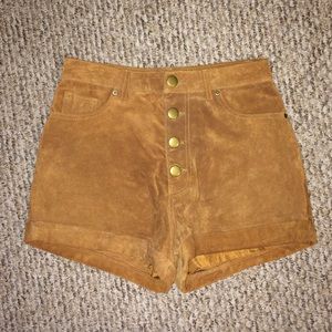 Suede High Waisted Shorts
