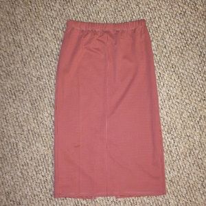 Red Midi Pencil Skirt