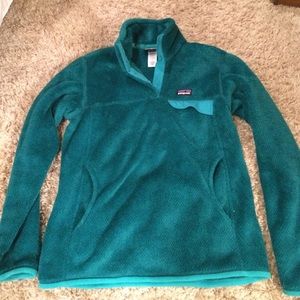 Teal Patagonia snap t fleece