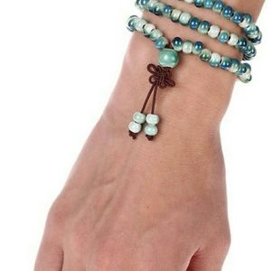 New beautiful porcelain 108 Mala meditation beads