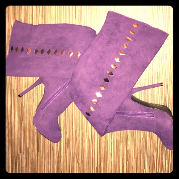 Brand New Purple over the knee boots