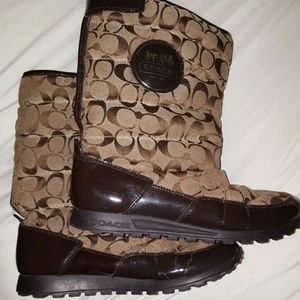Brown Coach snow boots