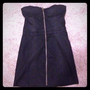 Short Jean zip up dress
