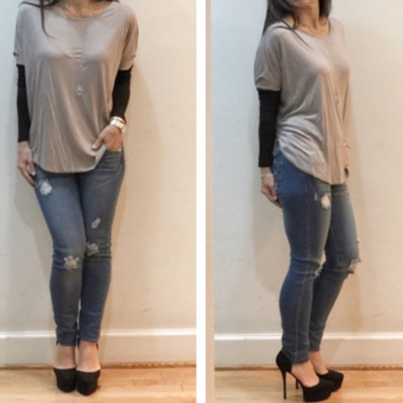 Tops - Color block tunic