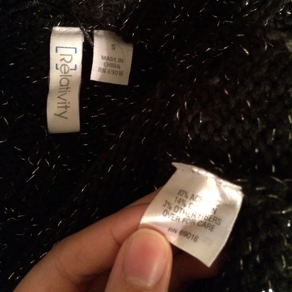 Relativity metallic black oversized sweater - Picture 4 of 4