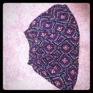 Short Aztec print skirt
