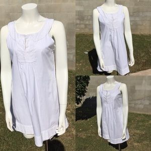 GREEN DRAGON Sleeveless Cotton/Lace Tunic Dress