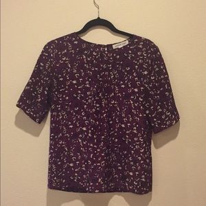 🆕 Amour Vert Purple Silk Top