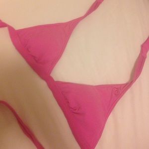 Hot pink rip curl bikini top