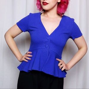 Anthropologie Tops - Blue Peplum Top Anthropologie Tops - Blue Peplum Top