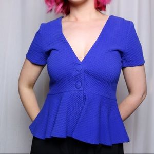 Anthropologie Tops - Blue Peplum Top Anthropologie Tops - Blue Peplum Top