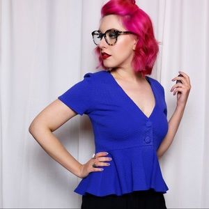 Anthropologie Tops - Blue Peplum Top Anthropologie Tops - Blue Peplum Top
