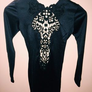 Black Lace Nasty Gal Bodycon Dress