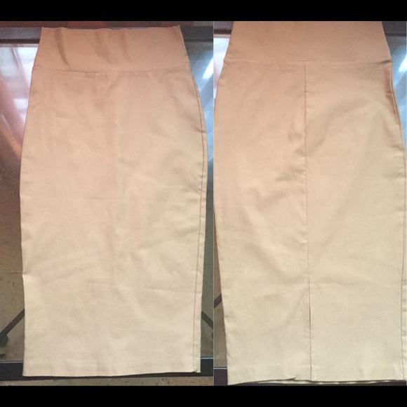 🆕Tan color pencil skirt - Picture 3 of 3