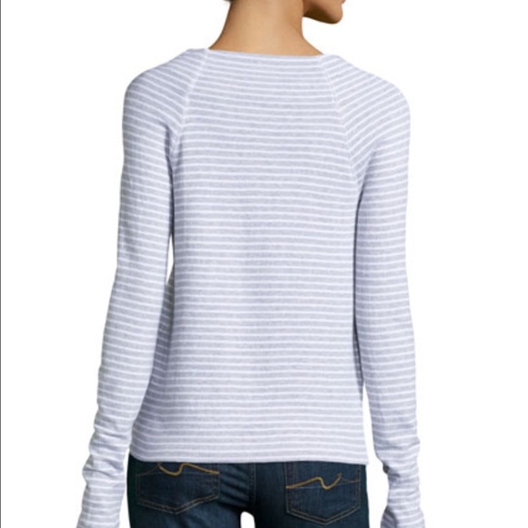 ❤️SOLD❤️James Perse Striped Drape Neck Pullover - Picture 2 of 4