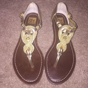 DV by Dolce Vita "Agnyss" Gold Rope Sandals