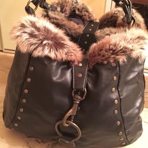 Fall Bag with faux fur trim