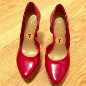 Red Jessica Simpson Pumps