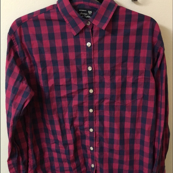 American Eagle Boyfriend Plaid Shirt