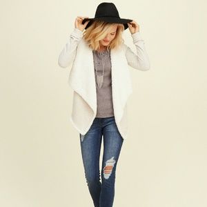Cream sherpa cardigan