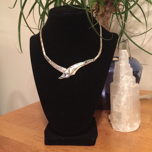 Abalone 925 necklace. - Picture 2 of 3