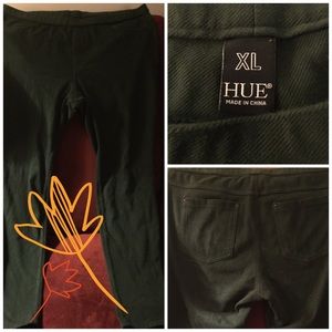 Dark Green jeggings Hue brand size XL
