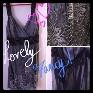 Black and sparkly cocktail dress!