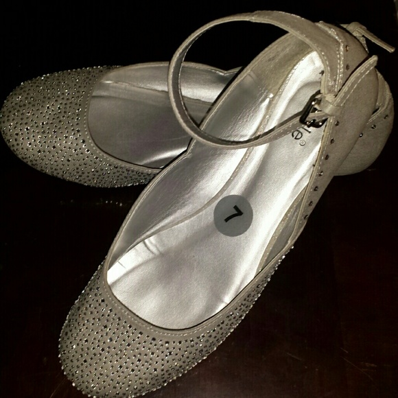 Glitzy Silver Flats