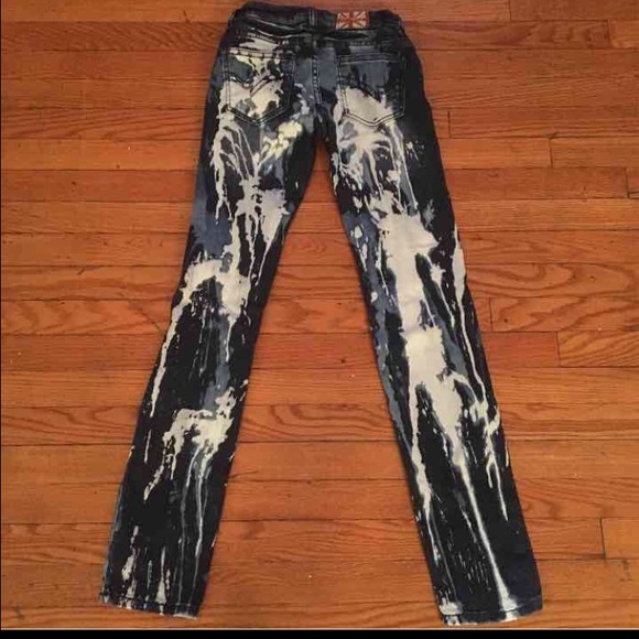 Machine Distressed Splatter Jeans Size 5 - Picture 4 of 4