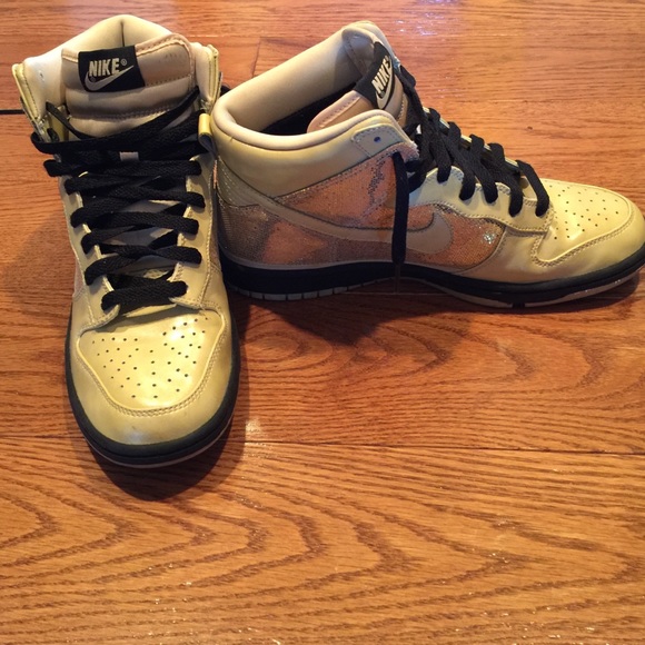Gold Nikes
