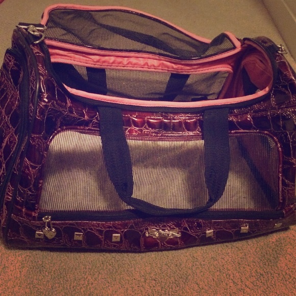 Purple Faux Alligator Pet Carrier